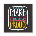 Craft Qila Make Yourself Motivational Quotes Framed Wall Poster for OFFICE & STUDENT Study Room Decoration, Size - 8 x 8 Inches