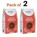Ancient Roots Chocolate Cookies - 150g x Pack of 2 / GLUTEN FREE Biscuits (16-18 Pcs) / For Healthy Snacks / No Wheat / No Maida / No Sugar / No Palm Oil / 100% Butter & Jaggery Cookies / Healthy Breakfast Cookies / Vacuum Pack