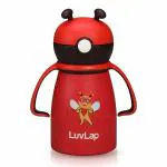 LuvLap Red Steel Body Weighted Straw Sipper 550ml