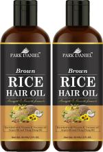 Park Daniel Brown Rice Hair Oil Enriched With Vitamin E, 60 Ml Each (Pack Of 2)