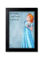 Blue Nexus Disney Princess Quotes Wall Poster with Wall Frame Room Art Painting Collection A4 size 10x13
