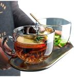 ECOVISTA Round Tea Cup 150ML 6PCS || cappuccinos Cup, Espresso Cup, Big Milk Cup, Green Tea Mug, Soup Bowl Jumbo Glass Cup