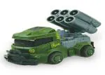 Peppy Kid Unbreakable Friction Powered Army Truck Toy Missile Launcher Truck For Kids - Green