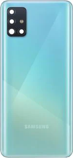 PURPLESAVVY Blue Plastic Camera Glass Ring Back Panel For Samsung Galaxy A51