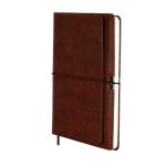 Doodle PU Leather Undated Hard Bound A5 Executive Diary 2022 With Elastic Closure And Card Holder, 192 Ruled Pages, 80 GSM (Cambie Brown)