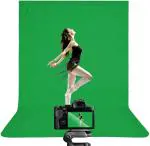 HIFFIN 8x14 Ft, Green Professional Backdrop for Background Photography Background Stand for Photo Light Studio Accurate Size 8x14 Ft