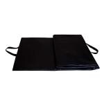 Vaquita Premium Anti Skid PU Leather Extra Thick Yoga Mat for Exercise, Fitness & Meditation with Carrying Strap for Men & Women - Black (10mm)