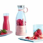 HENCEBERRY Electric Portable Mini Juicer Bottle, Wireless Personal Size Juicer Blender for Smoothies and Shakes with 4 Blades | (Bottle Shape) (Multi colour)