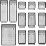 INKULTURE Drawer Organizer Storage Bins With Various Size for Kitchen, Office, Bathroom, Vanity Makeup Organiser |(12 Pcs Set)