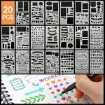 Hasthip Plastic Journal Stencil Planner Set (Pack Of 20)