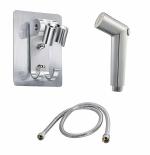 Tagve Silver Stainless Steel, ABS Self Adhesive Adjustable Shower Head Holder