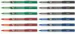 Pilot Hi-Tecpoint V7 Fine Point Liquid Ink Pen | Tip Size - 0.7 MM | Unique Dimple Tip Technology | Ink Colour - 3 Blue, 3 Black, 3 Red and 3 Green | Pack of 12