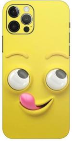instyler Apple iPhone 12 Pro Max Matte Vinyl Smiley Printed Mobile Skin Sticker with Scratch Resistant Lamination