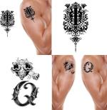Ordershock Waterproof IQ Name Letter Temporary Body Tattoo (Pack of 2)