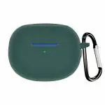 Ragro Silicone Front And Back Case With Keychain For BoAt Airdopes 100 (Green)