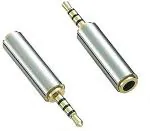 fdealz (2 Pieces) 2.5mm Male to 3.5mm Female Audio Adapter Gold Plated Aux Auxiliary Plug Splitter