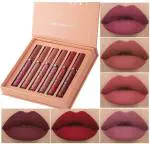 DAIMANPU HANDAIYAN 6Pcs Matte Liquid Lipstick Makeup Set, Long-Last, Non-Stick, Waterproof (Set A) (Mullticolor, 15 ml)