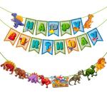 Zyozique Dinosaur Birthday Party Supplies, Dinosaur Party Supplies Set for Boys and Girls, Include Banner and Character Banner