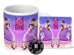 NH10 DESIGNS BTS Printed Coffee Mug, BTS Coaster with BTS logo Keychain for Girls Boys Friends Birthday Gifts BTS Music Band V Suga J-Hope Jungkook Jin Jimin Rm, BTS print Tea Cups (350ml) BTSALLV 579