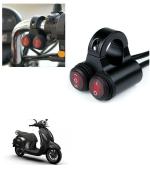 Qiisx 12V Handlebar Motorcycle Double Control Switch 7/8'' 22mm Motorcycle Switch Handlebar Headlight Fog Spot Light Dual on Off Switch for Bajaj Chetak