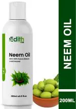 Edith Naturals Pure Neem Oil for Hair & Skin Remove pimples, acne and cure any fungal infection Hair Oil (200 ml)