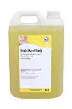 BLS Bright Lemon Hand Wash Liquid 5 Liter Triclosan Based Disinfectant Hand Cleanser Concentrate Deep Clean with Foaming Formula Lemon Fragrance (Pack of 1)