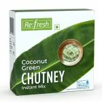 Re:fresh Coconut Green Chutney Instant Mix 160 GM | Just Add Water and Its Ready to Serve | All Natural & Traditional Recipe | Hari Chutney | No Artificial Colours Or Flavours | 2 Packs of 80g