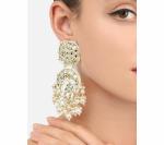 Gyaan Jewels Handmade Drops and Danglers Earring White (Women and Girls)