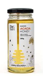 DR. TALAT'S Premium Kashmir 100% Pure and Unprocessed Original Kashmir Honey - 300 Gram (White Honey)