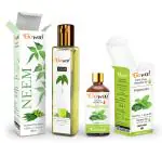 GO WOO Pack of 2 Peppermint Essential Oil and Neem Carrier Oil - 100% Pure Natural & Therapeutic