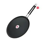 LAZYwindow Induction base flat Iron Tawa with insulated handle (25cm)