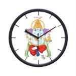 Random 11 Inch Lord Ganesh with Lotus flower & Rat Wall Clock