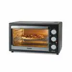 Borosil Pro 30 L Oven Toaster & Grill, Motorised Rotisserie & Convection Heating, 6 Heating Modes, Black