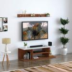 Anikaa George Engineered Wood TV Unit/ TV Stand/ TV Cabinet/ TV Entertainment Unit (Walnut/White) (Ideal for 60 Inch)(D.I.Y)