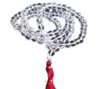 Feel Touch Mart Sphatik Mala 108 Certified Crystal Jaap Mala Beautiful White Moti Mala Clear Quartz Stone Mala for Mediation by