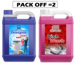 B&B BLISS & BLUSH 5LTR Dish And Toilet wash 5LTR Top Load Liquid with Kitchen Cleaner Dish And Toilet Cleaning Gel Pink