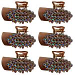Dazz Look Metallic stone studded Hair Ponytail Barrette Clutcher Alligator Buckle/Clip for Women and Girls, pack of 6