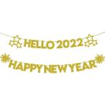 Festiko Glitter Hello 2022 Happy New Year Banner, 10 Feet, New Years Eve Banner For New Years Eve Supplies 2022, Happy New Year 2022, Nye, New Years Eve