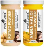 Park Daniel Premium Potato Powder And Amba Haldi Powder, 100 G Each (Combo Of 2) |Hair Care|Dandruff Control hair Powder|Healthy Strong Hair Mask