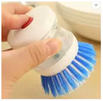 QinPin Non-Scratch Bristles Soap Dispensing Brush for Kitchen & Bathroom Sink Cleaning, Durable and Ergonomic Design for Easy Use (Pack of 1)