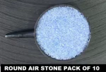 AKSHAT ENTERPRISES ROUND Aquarium Air Stone Disc (4 Stones)Bubble Diffuser for Oxygenation in Fresh/Saltwater Tanks, Ponds, Hydroponic, Aquaponics, and as a Decorative Airstone for Aquariums