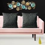 ArtzFolio Autumn Leaf D5 | Cushion Cover Throw Pillow Cover Case for Sofa & Living Room | Velvet Fabric | 20 x 20 inch (51 x 51 cms); Set of 2 pcs