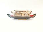PULICKATTIL Multicolor Wooden Kerala Houseboat, 22.9 x 7.6 cm (Model 1)