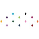 Comet Busters Multicolor Oval Shaped Bindi For Women