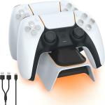 Microware Charging Station for PS5 Controller,White