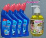 TOILET CLEANER LIQUID 220 MLX 4, HANDWASH 350 ML