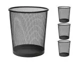 Lakeer Recycling Open Top Mesh Dustbin Trash Can Wastebasket, Dust Bin Without Lid, Round Metal Mesh Waste Basket for Home, Office, Small 25.4 cm, Pack of 4