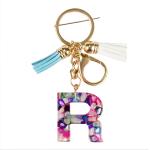 CRAFTSTUDIO Resin Alphabet Initial R letter keychain for Boys & Girls