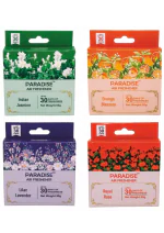 Paradise Air Fresheners 50g - Pack of 4 Scents (Royal Rose, Indian Jasmine, Orange Blossom & Lilac Lavender)