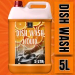 BLISS & BLUSH Dishwash Liquid 5 Liter Orange | Enzyme Powered, Natural, Herbal, Eco-Friendly, Plant Based, Biodegradable, Non-Toxic